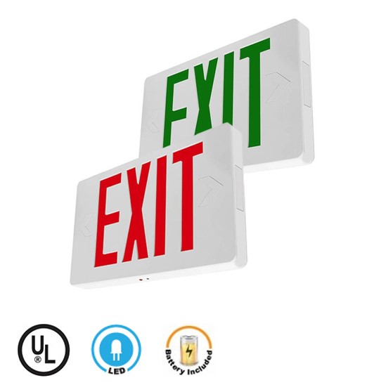 Extra Thin LED Exit Sign – White Housing